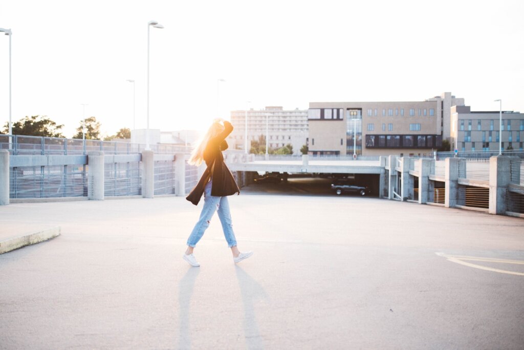 woman walking